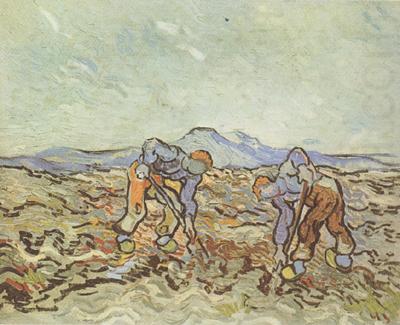 Vincent Van Gogh Peasants Lifting Potatoes (nn04) china oil painting image